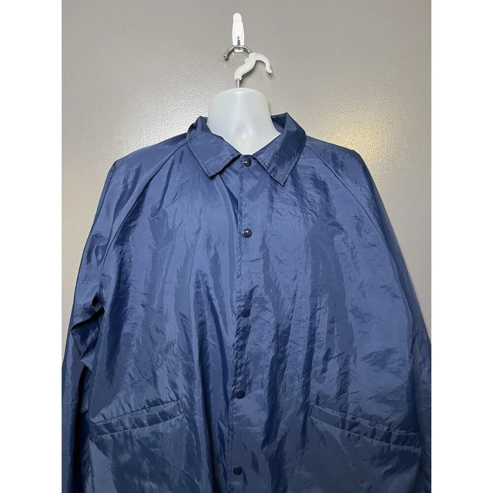 Vintage Cardinal Jacket Mens 2XL Blue Fleece Lined JEVIC Coach Windbreaker USA